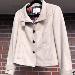 Banana Republic Wool Peacoat (size M) cream/ivory color